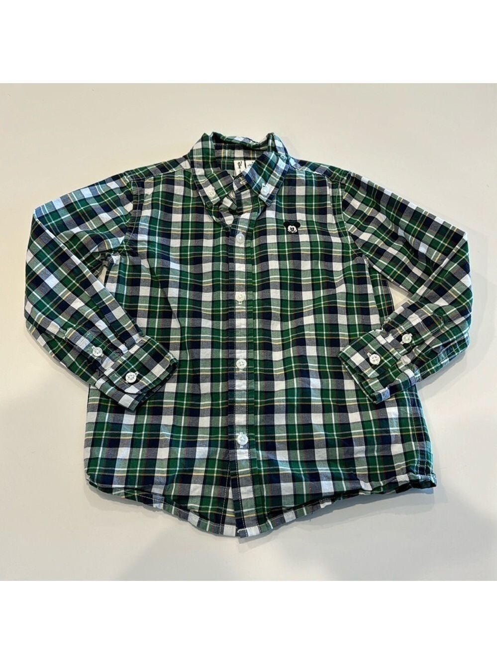 Janie and Jack Mickey Mouse Button Down Shirt Size 3